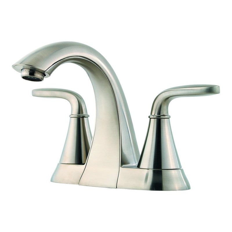 Pfister Pasadena Bathroom Sink Faucet, 4-Inch Centerset, 2-Handle, 3-Hole, Brushed Nickel Finish, LF048PDKK